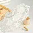 thumbnail image 1 of Mobestech Versatile Beige Embroidery Parasol for Bridal Costume and Wedding Photography, 1 of 5