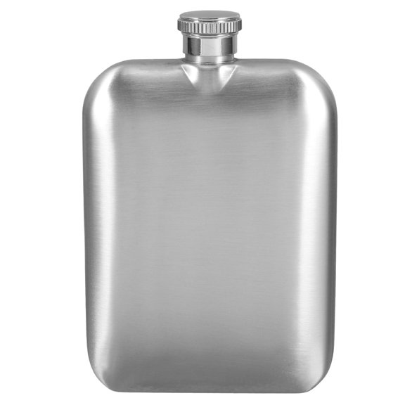 Mobestech Matte Plated Silver Stainless Steel Flask for Vintage Style Portable Use Suitable for Home and Outdoor Activities