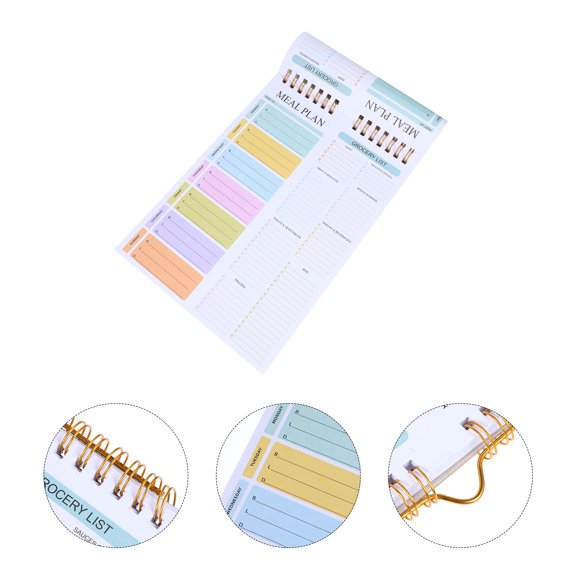 Mobestech Meal Planning Grocery List Notepad with User Friendly Layout for Efficient Weekly Menu Organization