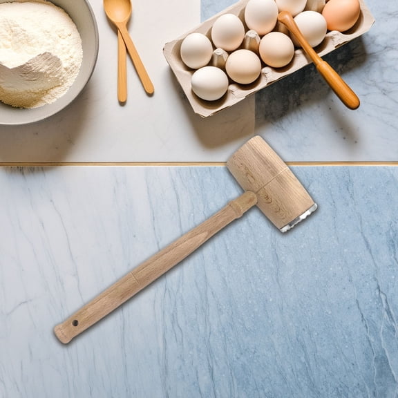 Mobestech Meat Pounder Mallet Tool with Dual Sides and Beechwood Handle for Efficient Tenderizing