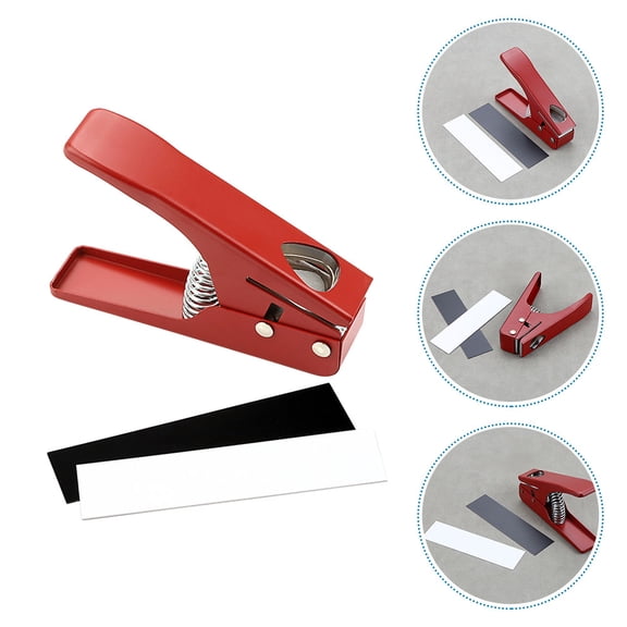 Mobestech Red Guitar Pick Punch Tool for Custom Pick Making with Wear-Resistant Metal Construction