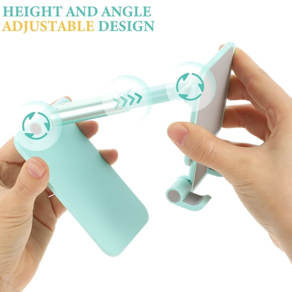Mobestech Mobile Phone Holder Light Green Foldable Desk Stand with Silicone Pad for Stability