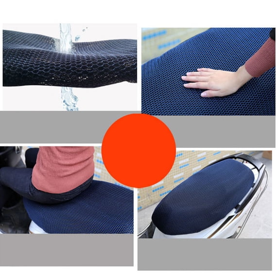 Mobestech Motorcycle Sunscreen Seat Cover Blue Heat Insulation Waterproof Breathable Elastic Cushion