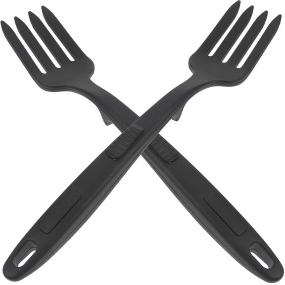 Mobestech Silicone Kitchen Fork, Black, Nonstick, Multi-Function, Healthy and Safe