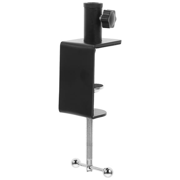 Mobestech Multi-Functional Black Table Mount Clamp with Adjustable Screw for Home