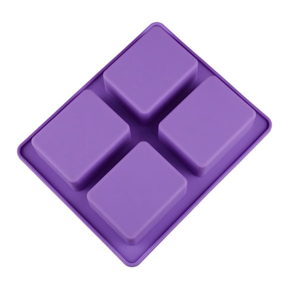 Mobestech Multi-functional Silicone Mold Square Purple for DIY Crafting and Baking 1Set