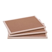 Mobestech Notice Board Light Brown Wood Frame for Office and School Communication
