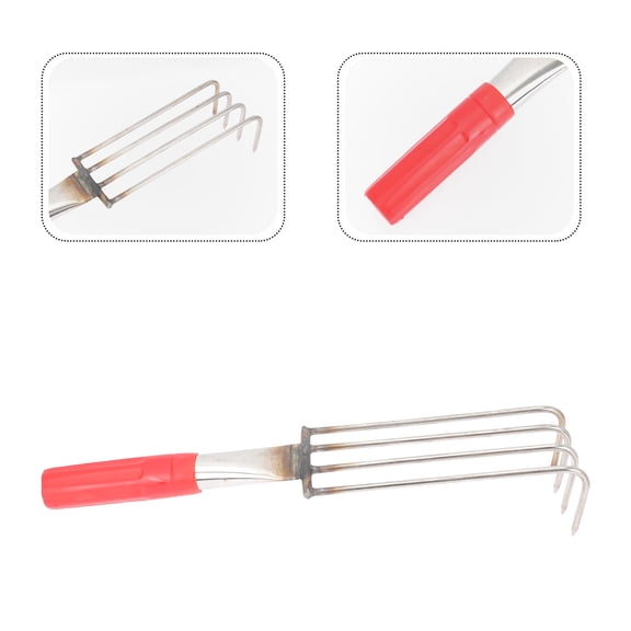 Mobestech Outdoor Claw Style Hand Rake Durable Stainless Steel Small Rake for Shell Collecting