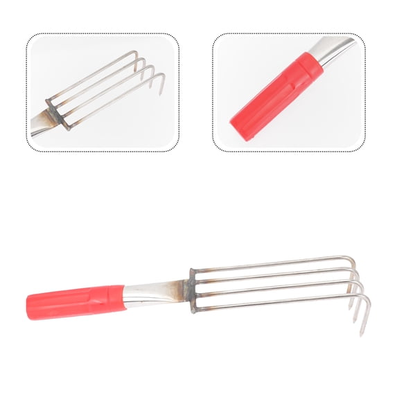 Mobestech Outdoor Claw Style Hand Rake Durable Stainless Steel Small Rake for Shell Collecting