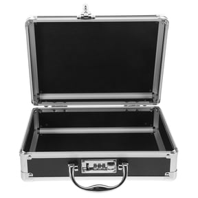 Mobestech Large Capacity Portable Aluminum Toolbox with Handle Lock, Metal Case for Tool Storage and Organization