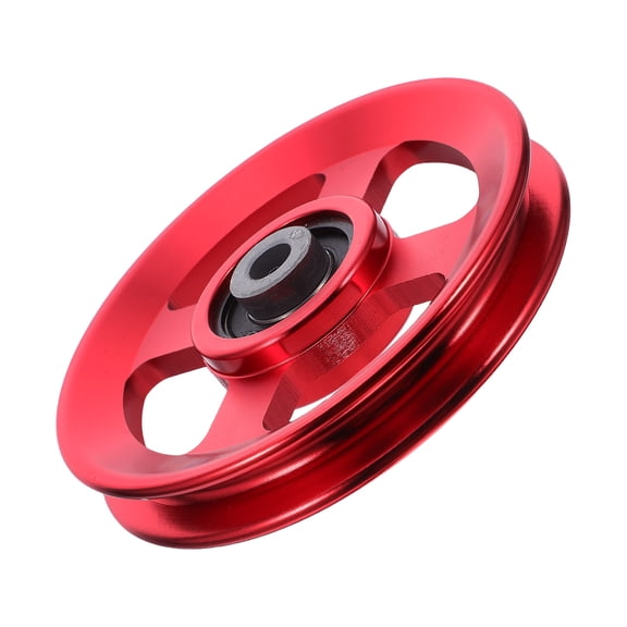 Mobestech Red Aluminum Alloy Heavy Duty Pulley Wheel for Weight Machines Gym Equipment Replacement Part