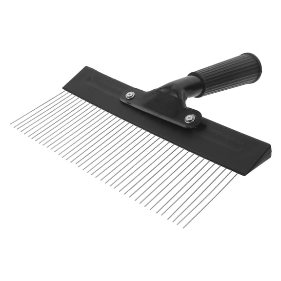 Mobestech Black Stainless Steel Wall Texture Comb Brush for Plaster Painting, Home Decor, and Wall Art