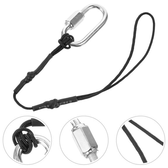 Mobestech Professional Sports Camera Fixator Black Safety Tether Rope for Outdoor Use Durable and Portable