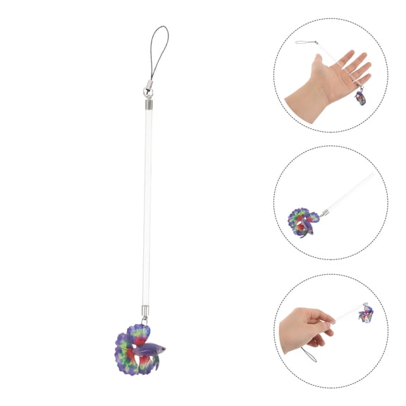 Mobestech Realistic Fish Design Betta Tank Wand for Enrichment and Controlled Tail Movement