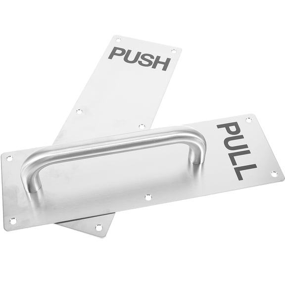Mobestech Stainless Steel Door Push Plates, , 1 Pair - Fireproof Door for Home and Commercial Use