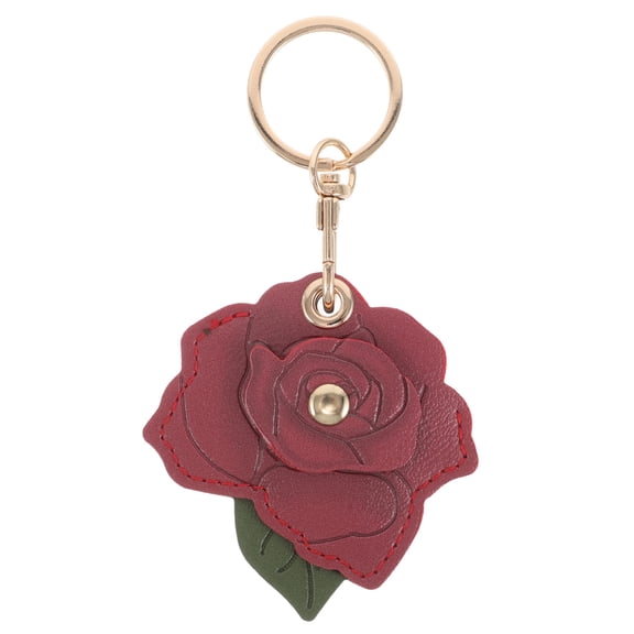 Mobestech Rose Flower Purse Keychain in Red for Recipients 1Pcs