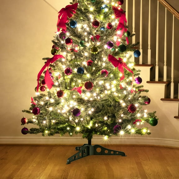 Mobestech Replacement Stand for Artificial Tree Green Plastic Table Base Foldable Design 1Pcs