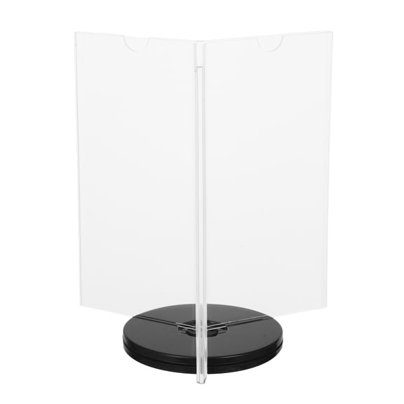 Mobestech Rotary Six Sided Transparent Acrylic Menu Display Stand for Tables and Counters