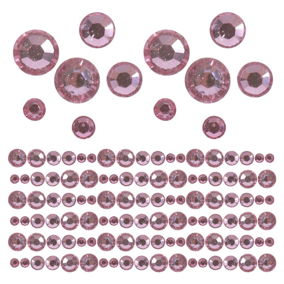 Mobestech Round Acrylic Face Gems Rhinestone Nail Gems for DIY Crafts Decoration 1 Set