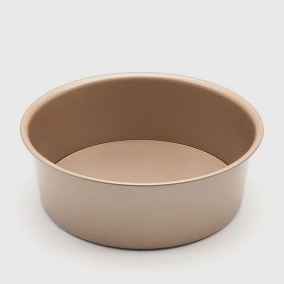 Mobestech Round Cake Pan Nonstick Deep Design Rose Plated Gold High Carbon Steel for Baking Use