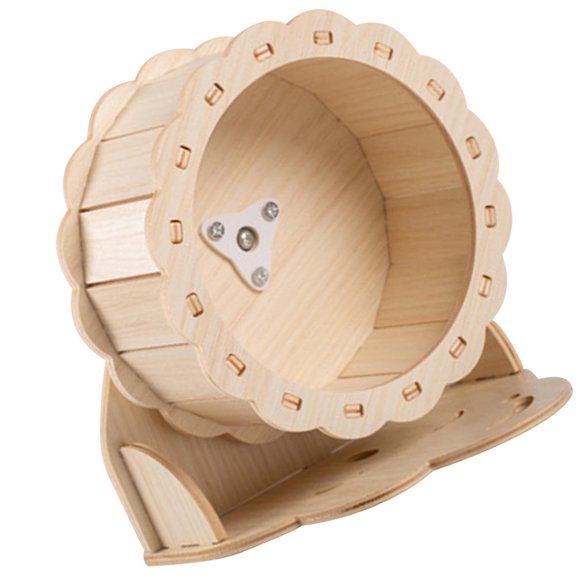 Mobestech Silent Hamster Running Wheel for Pet Use Khaki Synthetic Material Perfect for Hamsters Squirrels 11.8 Inches