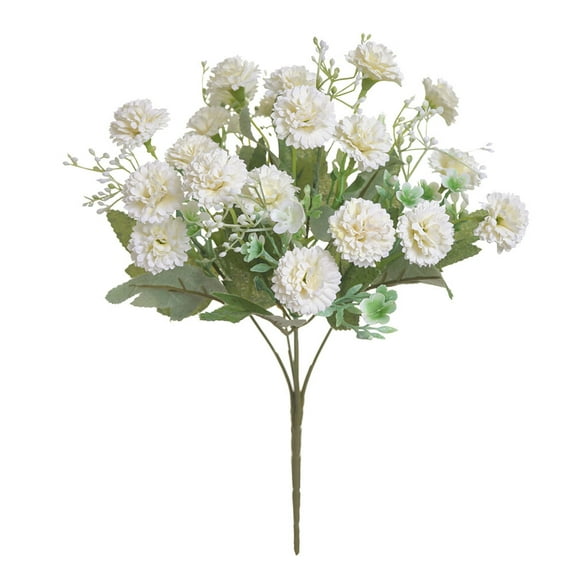 Mobestech Simulation Flower for Party White Plastic Carnations with Lifelike Design