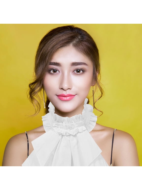 White Detachable Dickey Collar, Ruffled Layered Design, Soft and Comfortable