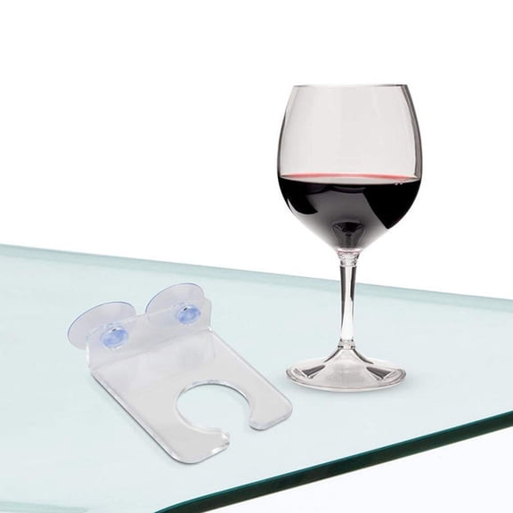Mobestech Space Saving Transparent Wine Glass Rack for Bathtub with Easy Installation Feature