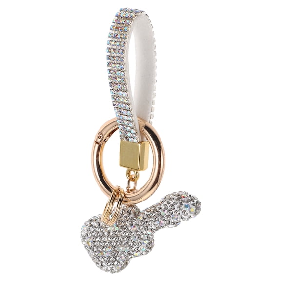 Mobestech Sparkly Keychain Rhinestone Guitar Shaped for Music Lovers Style-Conscious Individuals 1Pack