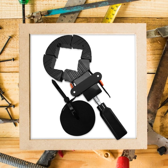 Mobestech Sturdy Picture Frame Clamp Black 90 Degree Angle for Accurate Woodworking
