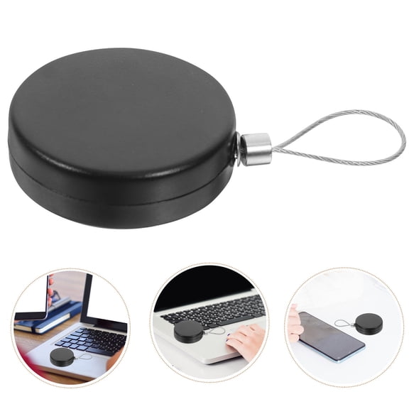 Mobestech Anti-Theft Retractable Wire Box Cable Holder with Wire Retraction, Black, 1 Piece