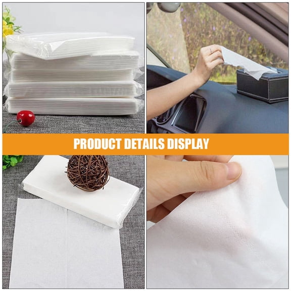 Mobestech Tissue Refill for Car Soft Disposable Facial Tissues White Paper Material
