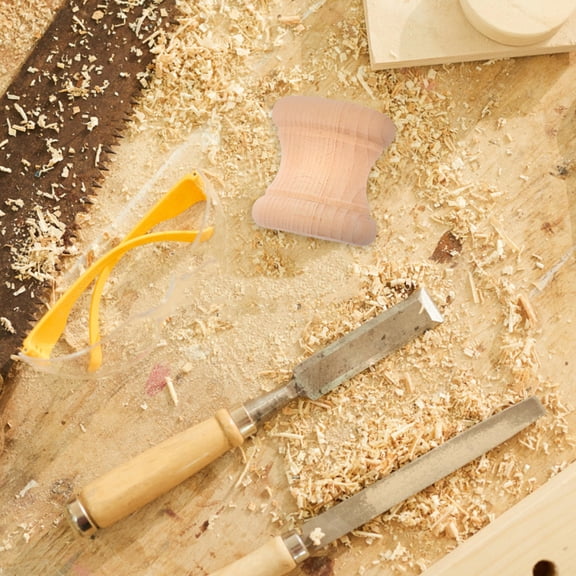 Mobestech Unfinished Wood Roman Column Pillars with Fluted Design for Cabinet Decoration Khaki Solid Wood