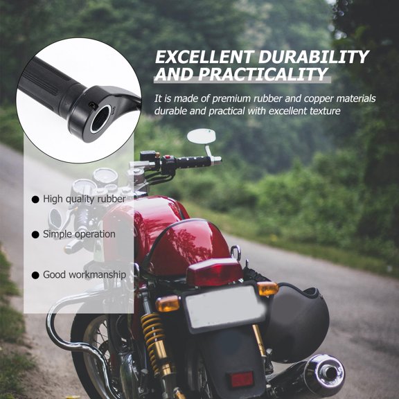 Mobestech Universal Motorcycle Throttle Grip with Copper and Rubber for Easy Installation and Anti Skid