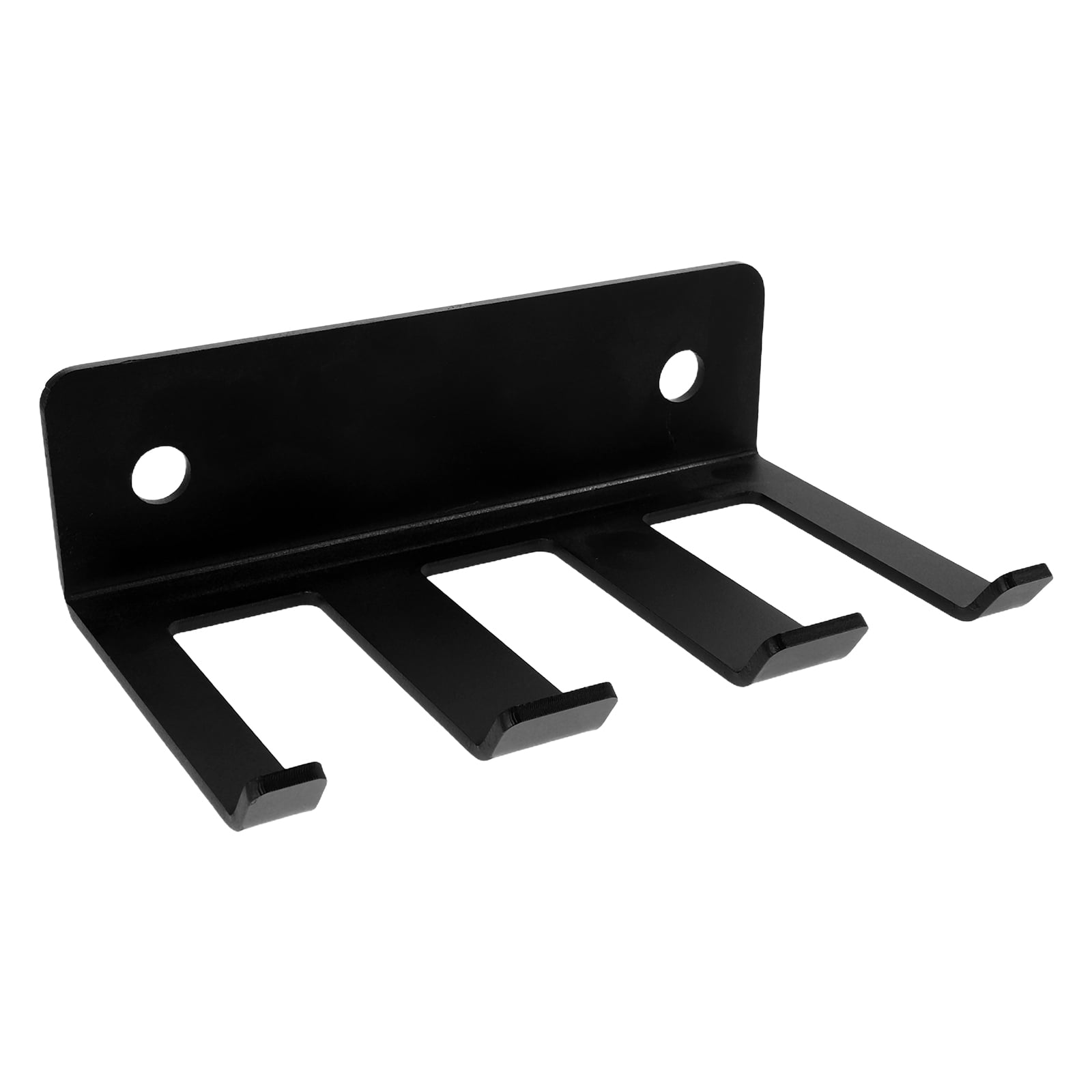 Mobestech Black Wall-Mounted Barbell Rack with T-Hooks for Gym Storage and Weightlifting Equipment