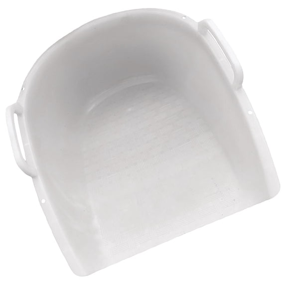 Mobestech Waste Scoop Dust Pan Trash Storage Container White Plastic 1Pack for Garbage Collection