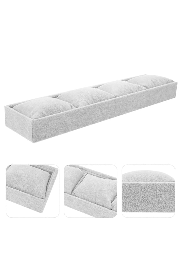 Watch Organizer Tray Light Grey with Pillows for Scratch Resistant Storage