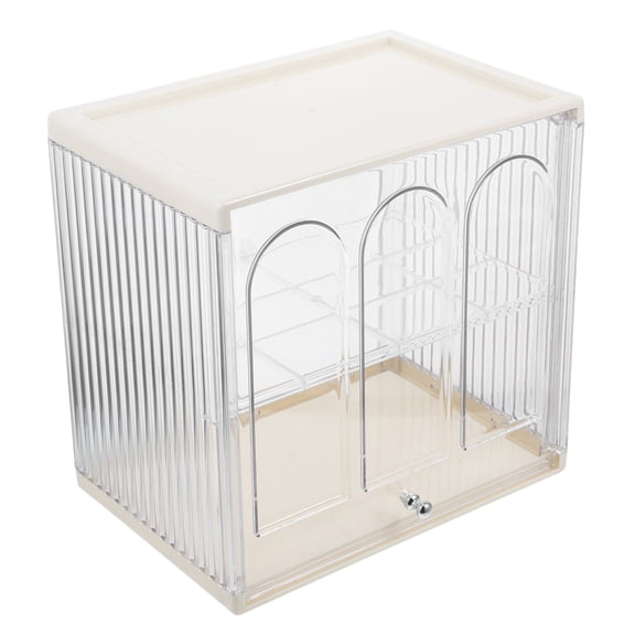 Mobestech White Bread Storage Container with Vintage Style for Countertop Freshness and Organization