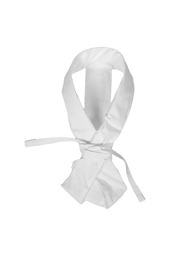 White Japanese Kimono Collar Necktie Replacement Soft Comfortable Blouse Accessory