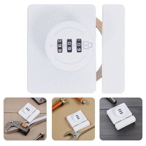 Mobestech White Mechanical Cabinet Lock Keyless Combination for Door Security and Quick Access