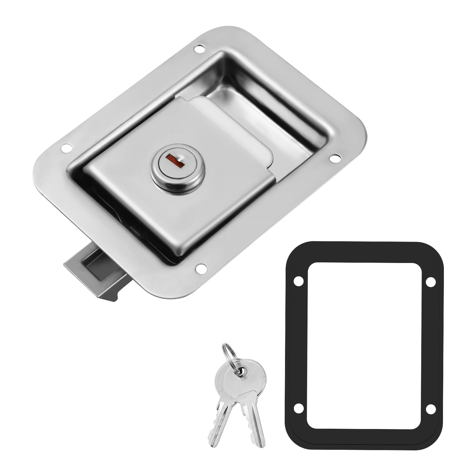 Mobestech Heavy Duty Silver Paddle Handle Door Latch Lock with Latch ...