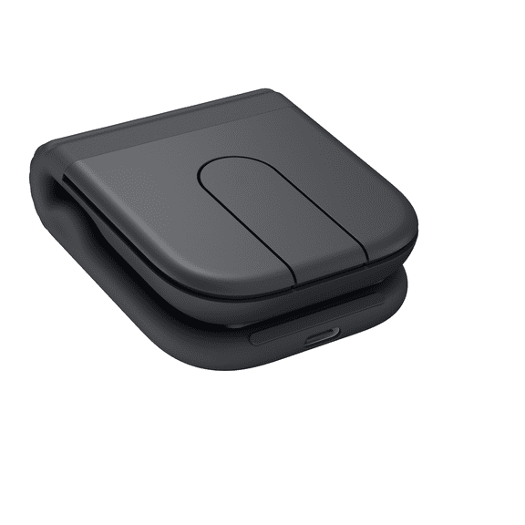 Logitech Mobi Fold, Ultra-Portable Travel Mouse, Small and Light, Touch Scroll, Quiet Clicks, 4K DPI, Bluetooth, Graphite