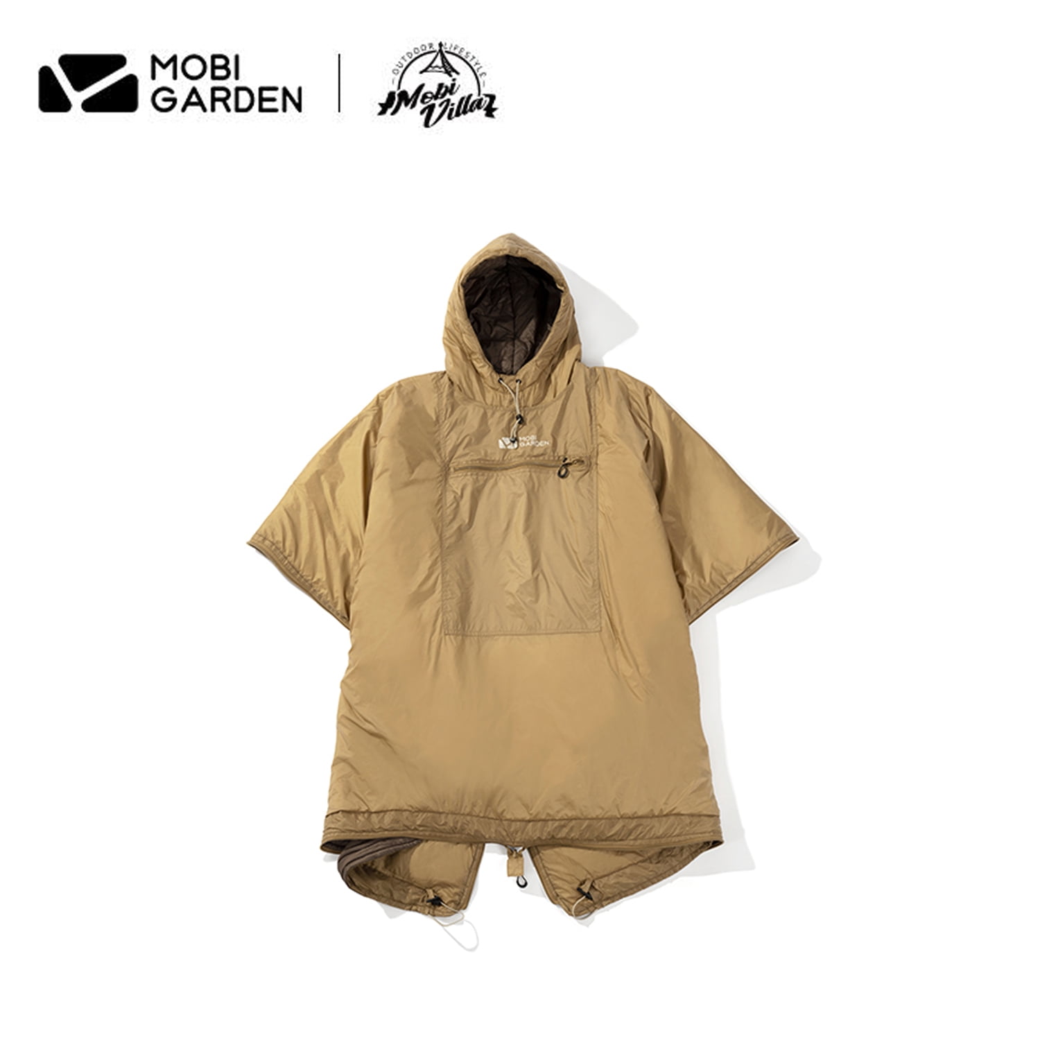 Mobi Garden, Poncho Sleeping Bag, Wearable Hooded Thermal Cape, Outdoor Warm Hooded Camping Quilt,  3 in 1 Sleeping Bag, 20D Ultralight Waterproof Fabric, For Home/Office/Camping/Traveling