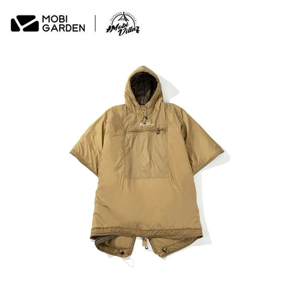 Mobi Garden, Poncho Sleeping Bag, Wearable Hooded Thermal Cape, Outdoor Warm Hooded Camping Quilt, 3 in 1 Sleeping Bag, 20D Ultralight Waterproof Fabric, For Home/Office/Camping/Traveling