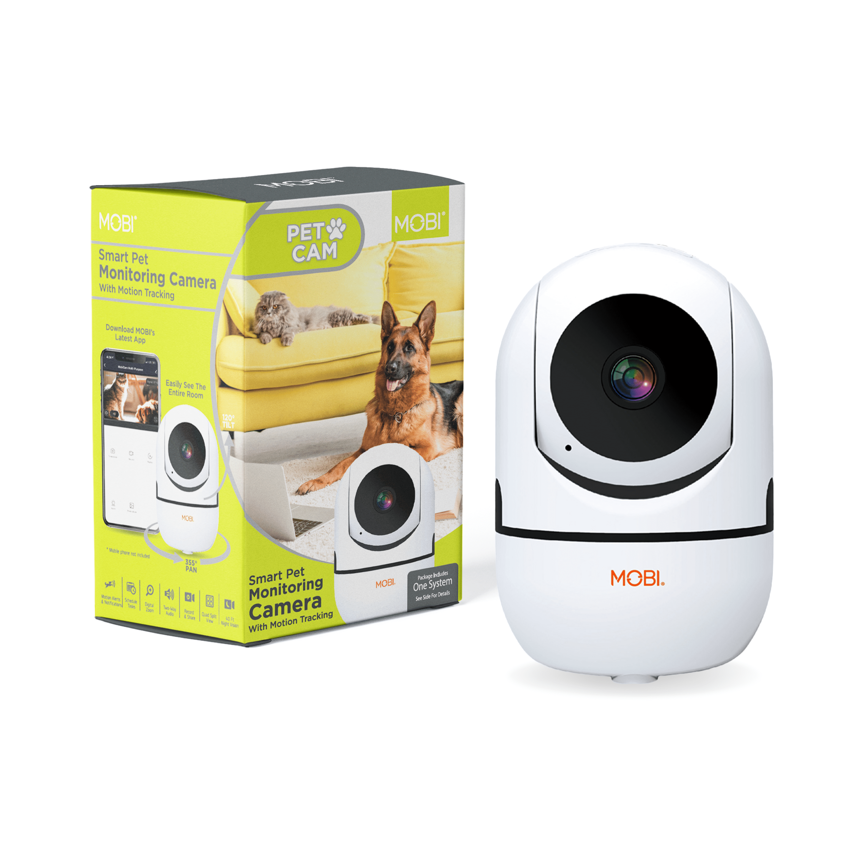 Mobi HDX Smart HD Pet & Baby Monitor Security Camera, WiFi Indoor