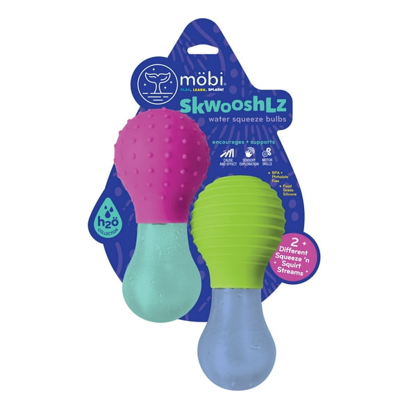 Mobi Skwooshlz Baby Bath Toy Water Squeeze Bulbs Sensory Silicone Bath Toys
