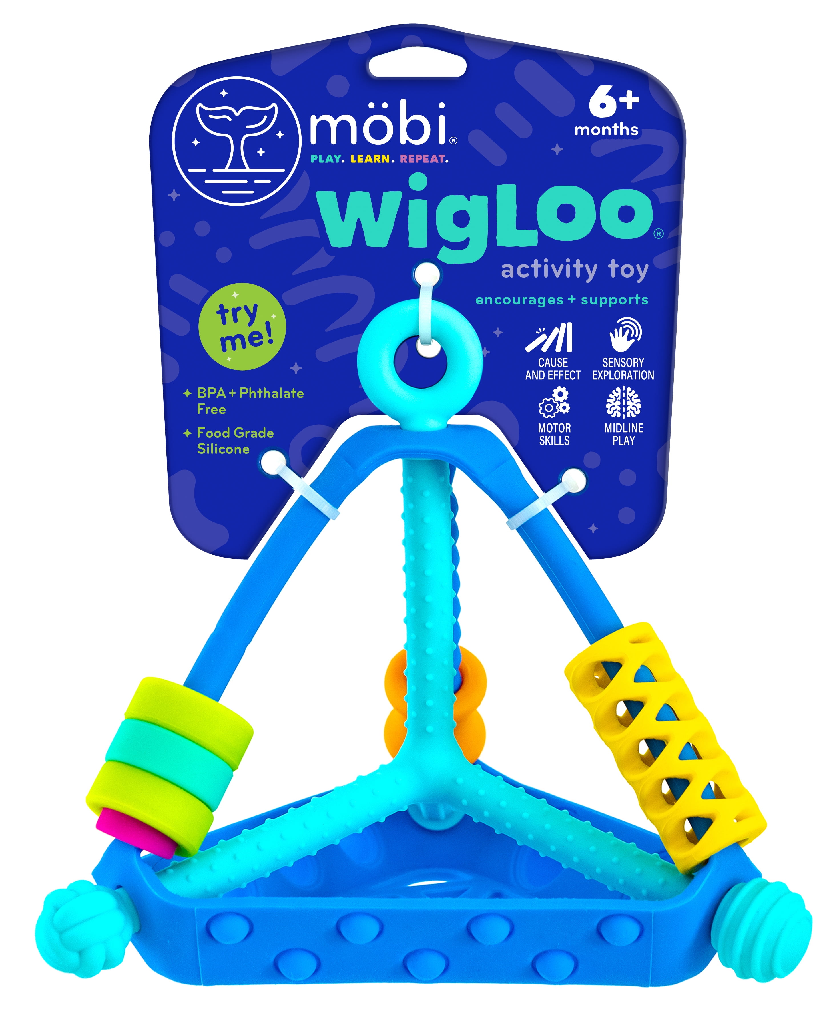 Mobi Wigloo Sensory Toy for Babies & Toddlers Silicone Montessori Toy for Teething