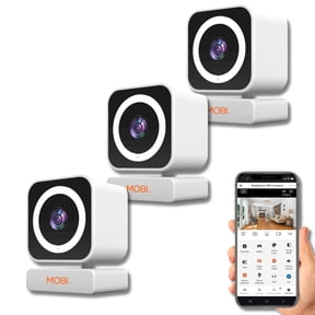 MobiCam MP Smart 3MP Camera with 2-Way Audio, Quick 30-Second Setup, Dual-Band Wi-Fi network (2.4 & 5.0 GHz), and BLE Connectivity - Upgraded Version