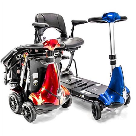 Mobie + Plus Folding Travel Lithium Powered Electric Scooter, Blue