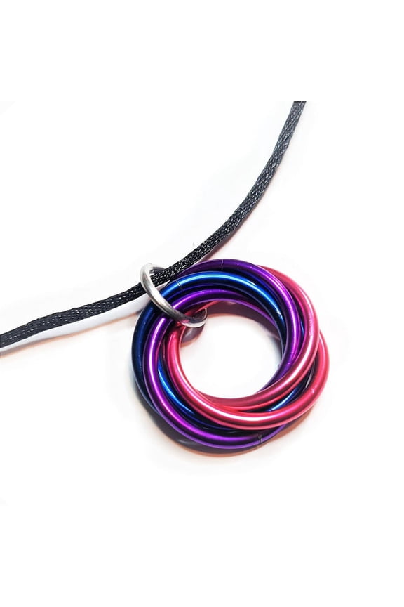 Mobii Necklace, Pendant (Medium), Multicolor Combos, Fidget Infinity Loop Forever Spiral Jewelry&nbsp;